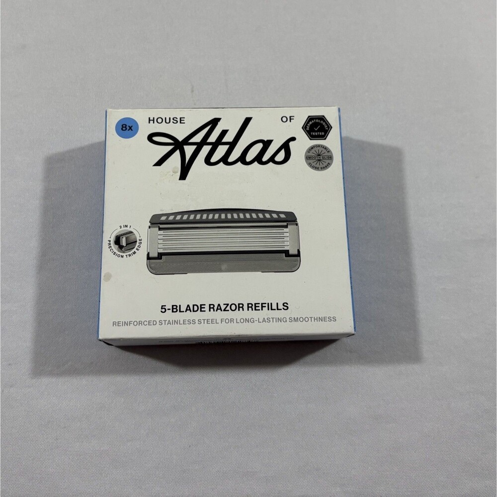 House of Atlas Razor Refills Cartridges 5 Blade Grooming Shaving Stainless Steel